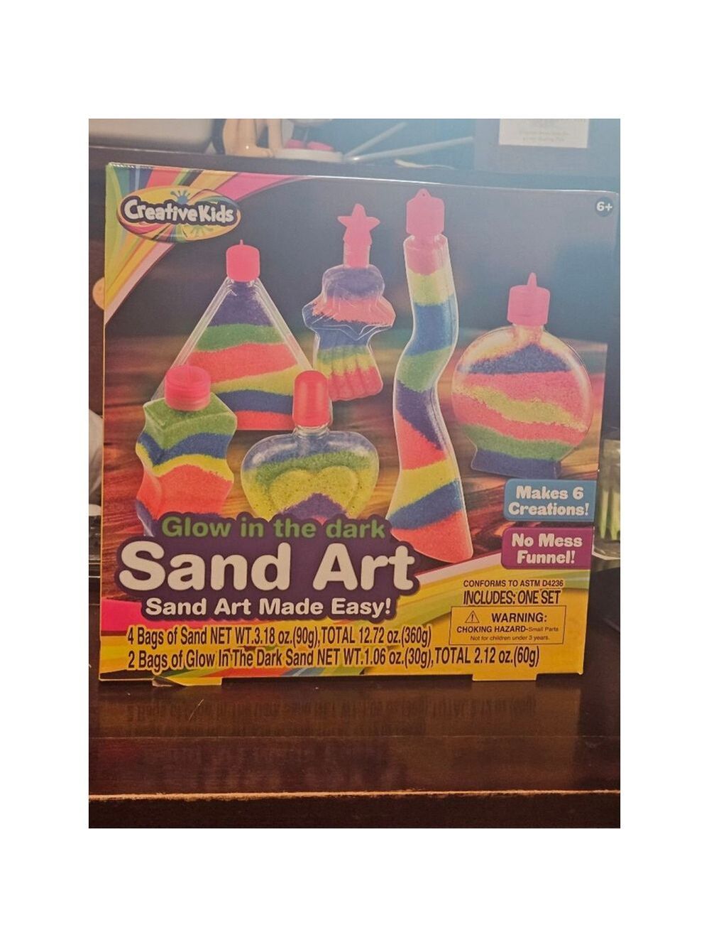 Creative Kids One Size Multicolor Glow in Dark Sand Art - Picture 3 of 3